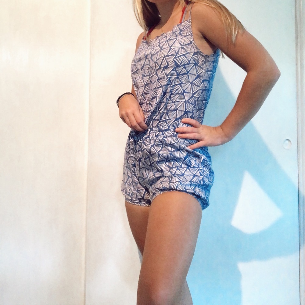blue romper
